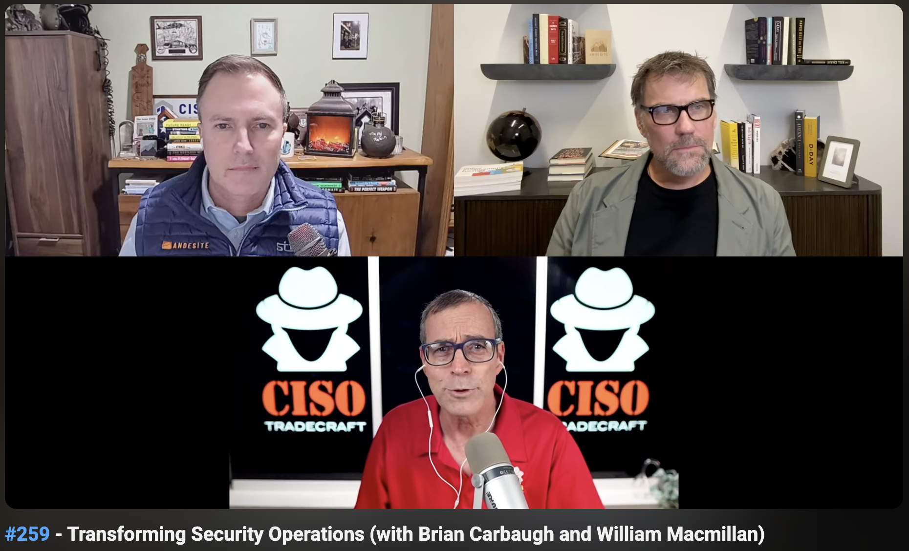 Andesite CEO Brian Carbaugh and CPO William Macmillan discussed SecOps on CISO Tradecraft