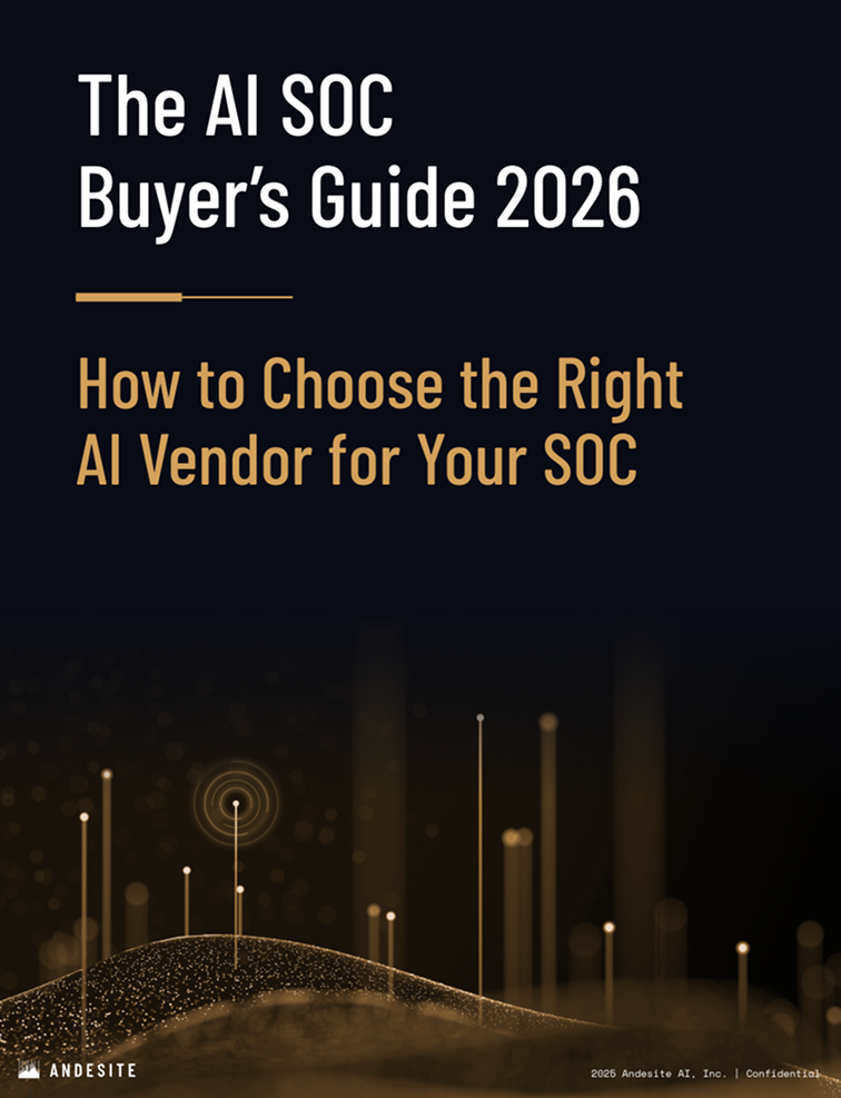 Introducing the Andesite AI SOC Buyer’s Guide 2026 Cover